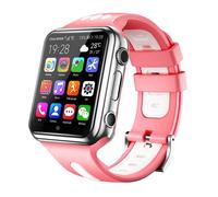 Montre Téléphone GPS 4G 1.54 Pouces Montre Android 3MP WiFi Bluetooth Rose Blanc + SD 32Go YONIS