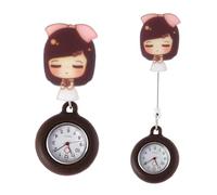Montre Télescopique D’infirmière en Plastique, Style Simple, Café | Infirmière et Médecin, Précision Horaire, Usage Médical, Montre de Poche Suspendue, Format Portable