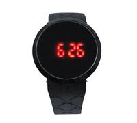 Montre tendance pour homme avec écran LED Date Bracelet en silicone Noir