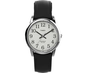 Montre Timex Basic pour homme ronde en cuir noir cadran blanc T20501