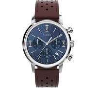 Timex Montre chronographe Marlin bracelet en cuir pour hommes