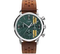Timex Marlin Chronographe Tachymètre 40 mm Montre Bracelet Cuir TW2W99100