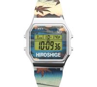 Montre TIMEX T80 TW2W25300 THE MET HIROSHIGE Cuir Chrono Alarm VINTAGE