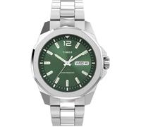 Timex Montre Essex TW2W13900 46 mm – Bracelet acier inoxydable, cadran vert – Homme