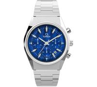 Montre TIMEX TW2W33700 Q Timex Falcon Eye Chronograph 40mm Couleur : Cadran bleu