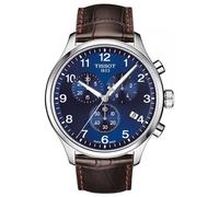 Montre - TISSOT - Chrono XL Classic - Bracelet Cuir Bleu/Marron - Etanche 10 ATM - Mouvement Quartz