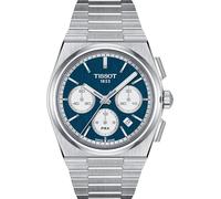 TISSOT Montre PRX Chrono Automatique Homme, Cadran Bleu et Blanc