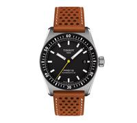 Montre - TISSOT - PR516 - Cuir marron - Automatique - Verre saphir