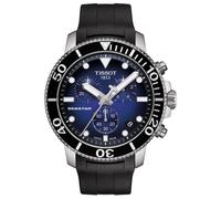 Montre Tissot Seastar 1000 Chronograph T1204171704100 bracelet caoutchouc cadran bleu