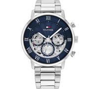 Tommy Hilfiger Montre Analogique Multifunction à Quartz pour Homme avec Bracelet en Acier Inoxydable argenté - 1710569