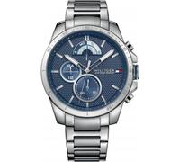 Tommy Hilfiger Montre 1791348 Chronographe Cadran bleu Homme Bracelet acier inoxydable argenté 48 mm