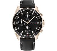 Montre - Tommy Hilfiger - 1791836 - Quartz - Cuir Noir - Résistante à l'eau 5 bar