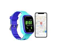 Montre Traceur GPS 4G pour Senior Enfant Localisation Température Cardio Pression Bleu YONIS G