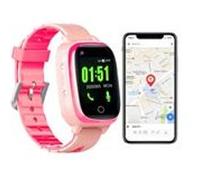Montre Traceur GPS 4G pour Senior Enfant Localisation Température Cardio Pression Rose YONIS