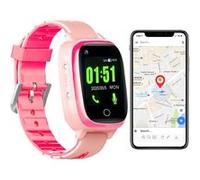 Montre Traceur Gps 4g Pour Senior Enfant Localisation Température Cardio Pression Rose Yonis