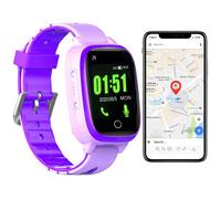 Montre Traceur GPS 4G pour Senior Enfant Localisation Température Cardio Pression Violet YONIS
