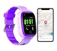 Montre Traceur GPS 4G pour Senior Enfant Localisation Température Cardio Pression Violet YONIS