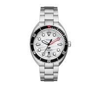 Montre trois aiguilles en acier inoxydable quartz Breaker pour hommes Fossil Couleur : Argent (Modle : FS6063)