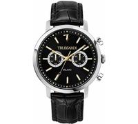 Montre Trussardi pour homme, collection T-Couple, quartz, acier inoxydable, cuir