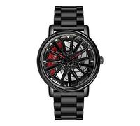 Montre Unique pour Hommes modèle de Roue de Voiture Quartz Mode Acier Bracelet en Maille Horloge Relogio Masculin