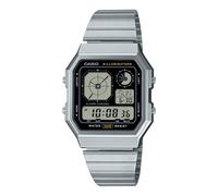 Montre Unisex CASIO A-130WE-1AEF Acier Inoxydable VINTAGE Chrono Alarm Timer