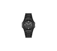 Montre unisexe en acier et diamants style hip-hop pour homme, marque de luxe, style doré