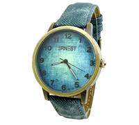 MONTRE UNISEXE HOMME FEMME BLEU JEANS DENIM DESEL FINE VINTAGE RÉTRO IDÉE CADEAU