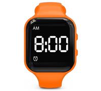 Montre vibrante étanche et silencieuse avec minuterie et 15 alarmes quotidiennes, Orange