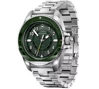 Victorinox Montre Homme Journey 1884 Ø 43 mm – Automatique, Verre saphir, Étanche 200 m, Vert/Argent