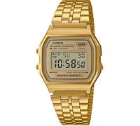 Casio Montre Quartz Unisexe 37.00mm avec Cadran Or Digitale et Bracelet en Bracelet en Acier Or A158WETG-9AEF