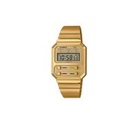 Casio Montre Quartz Unisexe 40.70mm avec Cadran Digital Dial Digitale et Bracelet en Bracelet en Acier Or A100WEG-9AEF