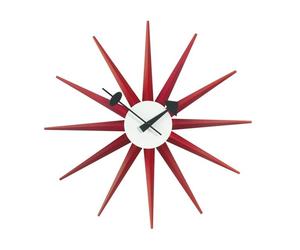 Montre Vitra Sunburst Clock Rouge