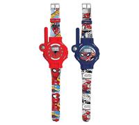 Lexibook, Spider-Man, Montres Talkie-Walkies, 2 pièces, portée jusqu'à 200m, Lampe de Poche, Boussole, Rechargeables, Bleu/Rouge, DMWTW1SP