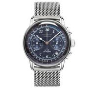 Montre - Zeppelin - 7614M-3 - Analogique - Cadran bleu - Bracelet en acier inoxydable