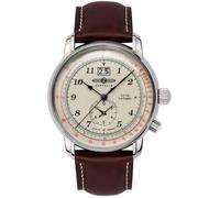 Montre - Zeppelin - 8644-5 - Analogique - Acier inoxydable - Cuir brun