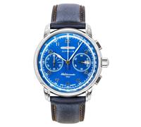 Montre Zeppelin Quartz Cadran Bleu Bracelet Cuir Étanche Neuve Z96703 Homme
