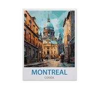 Montréal, Canada - Affiches de Voyage Vintage，Jigsaw Puzzle 1000 Pièces Puzzle Classique pour Adultes Et Enfants, Compétence Jouets Éducatifs Anniversaire Festival Cadeau（38x26cm）-CU31