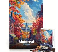 Montréal,Canada,Paysage Urbain d'automne,Puzzle de 1000 pièces pour Adolescents,Recall Power Serene Escape,Bords précis,Cadeau d'anniversaire (38x52cm)