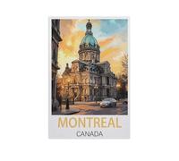 Montreal Canada，Puzzle 1000 Pieces Wood Puzzle Adult Children's Educational Toy Family Decompression Game（38x52cm）-FS56
