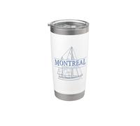 Montréal Québec Canada Design de voile vintage Gobelet isotherme en acier inoxydable double paroi