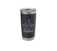Montréal Québec Canada Design de voile vintage Gobelet isotherme en acier inoxydable double paroi