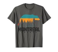 Montréal Québec Canada Ours Grizzly Pride Vintage Extérieur T-Shirt