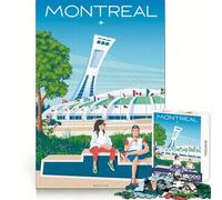 Montréal,Québec,Canada Puzzle de 1000 pièces pour Adultes Idéal pour l'entraînement,la réflexion et Les Loisirs Bords Nets Cadeau attentionné (50x75cm)