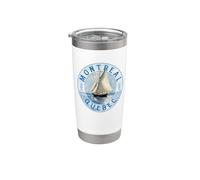 Montréal Québec Canada Voilier vintage design Gobelet isotherme en acier inoxydable double paroi