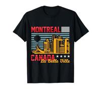 Montréal Québec Kanada City Skyline Voyageurs Urbain Ville T-Shirt
