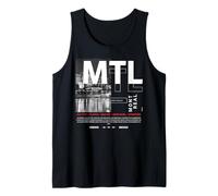 Montréal Skyline City of Festivals Vintage Canada Voyage Débardeur