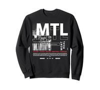 Montréal Skyline City of Festivals Vintage Canada Voyage Sweatshirt