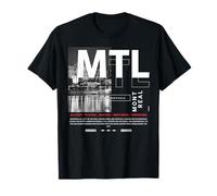 Montréal Skyline City of Festivals Vintage Canada Voyage T-Shirt