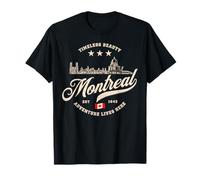 Montréal Skyline Vintage Voyage T-Shirt