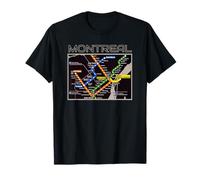 Montreal Transit Metro Art Canadian Heritage Love Carte Canada T-Shirt